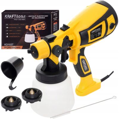 KRAFT&DELE PISTOLET DO MALOWANIA ELEKTRYCZNY AGREGAT MALARSKI HVLP DYSZE 650W 800ml KRAFT&DELE PISTOLET DO MALOWANIA ELEKTRYCZNY AGREGAT MALARSKI HVLP DYSZE 650W 800ml