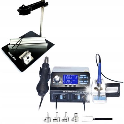 STACJA LUTOWNICZA 2W1 YIHUA 992D+ LCD HOT AIR UCHWYT PĘSEA ESD DRUT 720W STACJA LUTOWNICZA 2W1 YIHUA 992D+ LCD HOT AIR UCHWYT PĘSEA ESD DRUT 720W