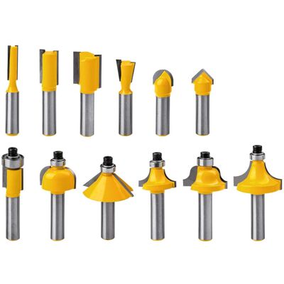 DREL WAART Zestaw Frezów Do Drewna 12el Trzpień 6mm Frezy Stolarskie Router DREL WAART Zestaw Frezów Do Drewna 12el Trzpień 6mm Frezy Stolarskie Router