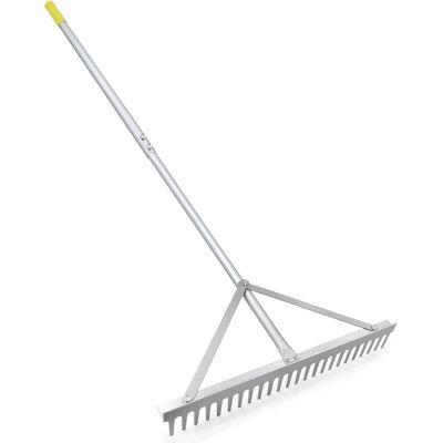 Inny producent Aluminiowe Grabie 24 Zęby Uchwyt 173 cm Lekkie i Nierdzewne Srebrne Inny producent Aluminiowe Grabie 24 Zęby Uchwyt 173 cm Lekkie i Nierdzewne Srebrne