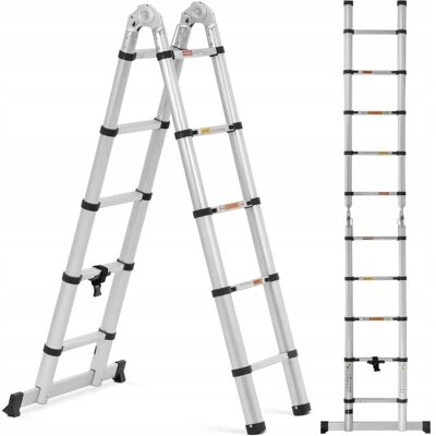inna (Inny) Drabina teleskopowa składana z aluminium 12 stopni 0.85-1.85/3.8 m inna (Inny) Drabina teleskopowa składana z aluminium 12 stopni 0.85-1.85/3.8 m