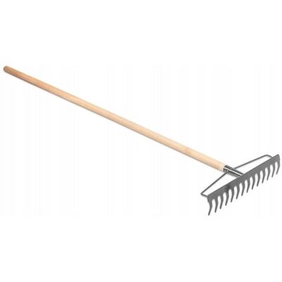 MAAN Grabie METALOWE 16-Zębne Do Liści Ogrodowe Trzon Drewniany 150Cm Mocne MAAN Grabie METALOWE 16-Zębne Do Liści Ogrodowe Trzon Drewniany 150Cm Mocne