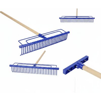 Inny producent Grabie metalowe do liści trawy 165cm wzmocnione 32 zęby trzonkiem Inny producent Grabie metalowe do liści trawy 165cm wzmocnione 32 zęby trzonkiem