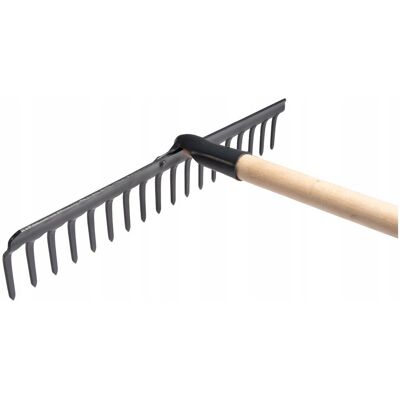 Begris Grabie OGRODOWE METALOWE 18-ZĘBNE Do Trawy Mocne Z Drewnianym Trzonem 158cm Begris Grabie OGRODOWE METALOWE 18-ZĘBNE Do Trawy Mocne Z Drewnianym Trzonem 158cm