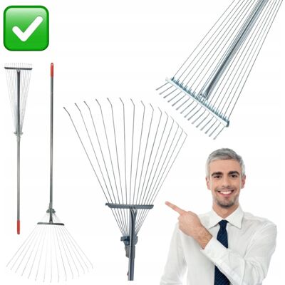 nieznany producent GRABIE OGRODOWE METALOWE DO LIŚCI PAZURKI BLASZANE WACHLARZOWE 62 x 160 cm nieznany producent GRABIE OGRODOWE METALOWE DO LIŚCI PAZURKI BLASZANE WACHLARZOWE 62 x 160 cm