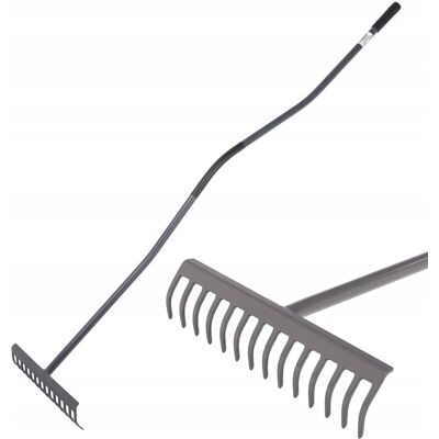 Geko Grabie Wyprofilowane Ergo 14-Zebne Ogrodnicze Metalowy Trzonek Geko Grabie Wyprofilowane Ergo 14-Zebne Ogrodnicze Metalowy Trzonek