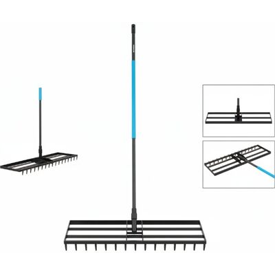 Inny producent Grabie wyrównujące niwelator terenowy do trawnika 89x29 cm stalowe Inny producent Grabie wyrównujące niwelator terenowy do trawnika 89x29 cm stalowe