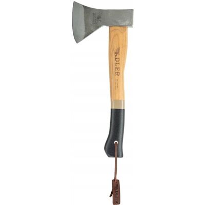 Kompaktowy toporek Adler Rheinland Hickory Wood ze stali węglowej C60 Kompaktowy toporek Adler Rheinland Hickory Wood ze stali węglowej C60