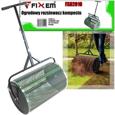 Fixem OGRODOWY ROZSIEWACZ NAWOZU Z UCHWYTEM ROZRZUTNIK DO KOMPOSTU Z WAŁKIEM 60cm Fixem OGRODOWY ROZSIEWACZ NAWOZU Z UCHWYTEM ROZRZUTNIK DO KOMPOSTU Z WAŁKIEM 60cm