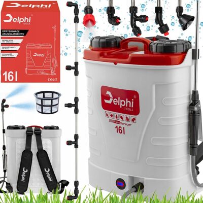 Delphi tools OPRYSKIWACZ AKUMULATOROWY CIŚNIENIOWY PLECAKOWY 16L OGRODOWY 8Ah DYSZE WĄŻ Delphi tools OPRYSKIWACZ AKUMULATOROWY CIŚNIENIOWY PLECAKOWY 16L OGRODOWY 8Ah DYSZE WĄŻ