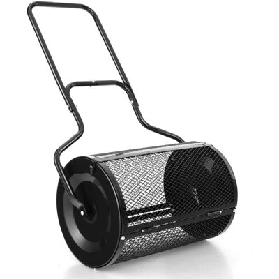 Costway - 68 cm szerokość - 75 L - Czarny - Rozsiewacz kompostu Costway - 68 cm szerokość - 75 L - Czarny - Rozsiewacz kompostu