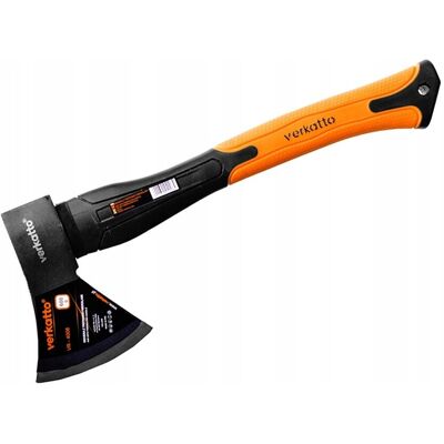 VERKATTO Siekiera 1600G Z Trzonkiem Fiberglass Stal Węglowa, Ergonomiczna Rękojeść VERKATTO Siekiera 1600G Z Trzonkiem Fiberglass Stal Węglowa, Ergonomiczna Rękojeść