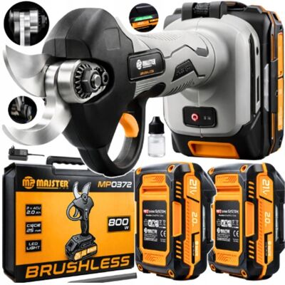Majster PRO Solidny SEKATOR akumulatorowy elektryczny ZESTAW nożyce do cięcia OGRODOWY Majster PRO Solidny SEKATOR akumulatorowy elektryczny ZESTAW nożyce do cięcia OGRODOWY