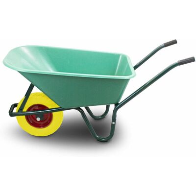 BITUXX Taczka Ogrodowa 100L 250kg Misa PVC Żółte Koło PU BITUXX Taczka Ogrodowa 100L 250kg Misa PVC Żółte Koło PU