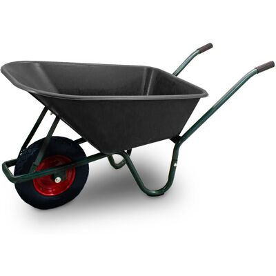 BITUXX Taczka Ogrodowa 100L 250kg Misa Z PVC Czarne Koło PU BITUXX Taczka Ogrodowa 100L 250kg Misa Z PVC Czarne Koło PU