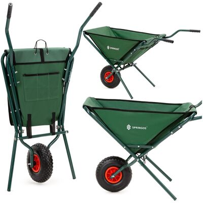 Springos Taczka ogrodowa składana 50 L stalowa 116 x 64 x 65 cm lekki wózek transportowy Springos Taczka ogrodowa składana 50 L stalowa 116 x 64 x 65 cm lekki wózek transportowy