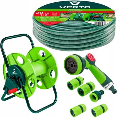 VERTO Zestaw do Nawadniania Stojak + Wąż Ogrodowy 20m 1/2” + Zraszacz + Złączki VERTO Zestaw do Nawadniania Stojak + Wąż Ogrodowy 20m 1/2” + Zraszacz + Złączki