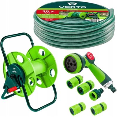 VERTO Zestaw do Nawadniania Stojak + Wąż Ogrodowy 30m 1/2” + Zraszacz + Złączki VERTO Zestaw do Nawadniania Stojak + Wąż Ogrodowy 30m 1/2” + Zraszacz + Złączki