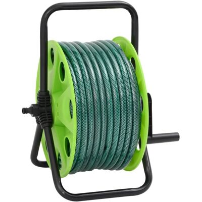 vidaXL Wolnostojący bęben z wężem i złączkami, 0,5', 30m, zielony, PVC vidaXL Wolnostojący bęben z wężem i złączkami, 0,5', 30m, zielony, PVC