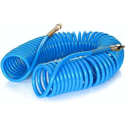 RECTUS Wąż pneumatyczny spiralny z szybkozłączami typu 26KA PU 10x6,5mm 9m RECTUS Wąż pneumatyczny spiralny z szybkozłączami typu 26KA PU 10x6,5mm 9m