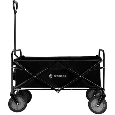 Springos Wózek ogrodowy, turystyczno-plażowy, transportowy, składany 80 kg czarny Springos Wózek ogrodowy, turystyczno-plażowy, transportowy, składany 80 kg czarny