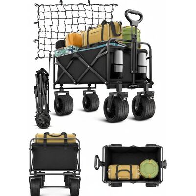 Inny producent Wózek Transportowy Składany Ogrodowy 120L Koła Terenowe Siatka Inny producent Wózek Transportowy Składany Ogrodowy 120L Koła Terenowe Siatka