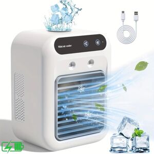 R2 Invest Przenośny klimatyzator akumulatorowy mini wentylator, bezprzewodowy do domu, biura i pokoju Dodatkowa świeżość dzięki funkcji zraszania R2 Invest Przenośny klimatyzator akumulatorowy mini wentylator, bezprzewodowy do domu, biura i pokoju Dodatkowa świeżość dzięki funkcji zraszania