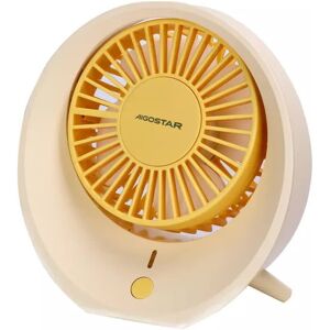 Aigostar Przenośny wentylator stołowy, 4 łopatki, 3 prędkości, 1200 mAh 5V/USB Aigostar Przenośny wentylator stołowy, 4 łopatki, 3 prędkości, 1200 mAh 5V/USB