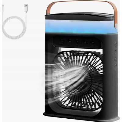 Inny producent KLIMATYZATOR PRZENOŚNY 4W1 WENTYLATOR NAWILŻACZ POWIETRZA 600ML LED CZARNY Inny producent KLIMATYZATOR PRZENOŚNY 4W1 WENTYLATOR NAWILŻACZ POWIETRZA 600ML LED CZARNY