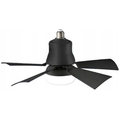 Inny producent Wentylator sufitowy czarny z lampą LED 30 W 5 łopatek pilot Inny producent Wentylator sufitowy czarny z lampą LED 30 W 5 łopatek pilot