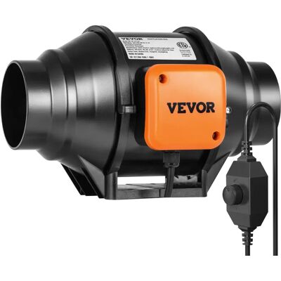 Vevor Wentylator Kanałowy 102mm Wyciągowy Z Regulacją Prędkości Hvac Ac Vevor Wentylator Kanałowy 102mm Wyciągowy Z Regulacją Prędkości Hvac Ac