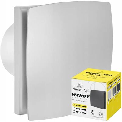 Mission Wentylator Łazienkowy Windy 120 H+t Silver Z Klapką Zwrotną Mission Wentylator Łazienkowy Windy 120 H+t Silver Z Klapką Zwrotną