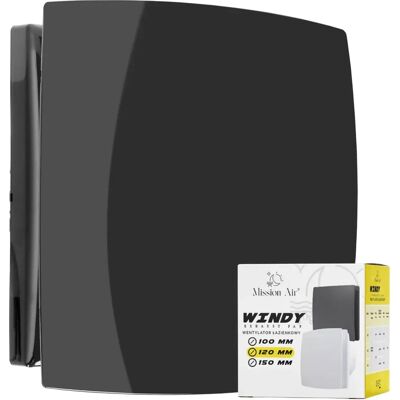 Mission Wentylator Łazienkowy Windy 120 S Black Z Klapką Zwrotną Mission Wentylator Łazienkowy Windy 120 S Black Z Klapką Zwrotną