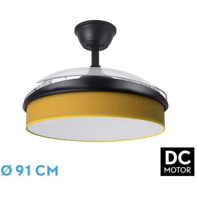 Inny producent Wentylator Sufitowy Abrila Moda 212481009, Chowane Łopatki, Led 72 W, 91 Cm, Czarny / Żółty, Pilot. Inny producent Wentylator Sufitowy Abrila Moda 212481009, Chowane Łopatki, Led 72 W, 91 Cm, Czarny / Żółty, Pilot.