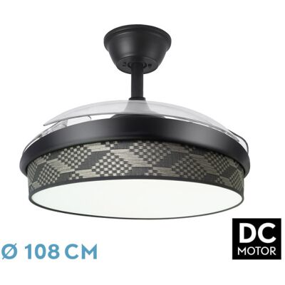 Inny producent Wentylator Sufitowy Abrila Moda 212491109, Chowane Łopatki, Led 72 W, 108 Cm, Czarny / Szary Wzór Tetris, Pilot. Inny producent Wentylator Sufitowy Abrila Moda 212491109, Chowane Łopatki, Led 72 W, 108 Cm, Czarny / Szary Wzór Tetris, Pilot.