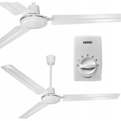 Inny producent Wentylator sufitowy EBERG HTX 140cm aż 80W wiatrak + regulator 5 prędkości / EBERG Inny producent Wentylator sufitowy EBERG HTX 140cm aż 80W wiatrak + regulator 5 prędkości / EBERG