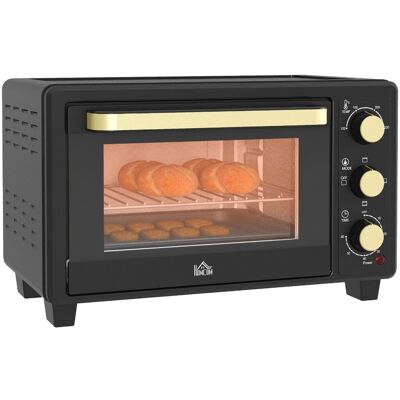 Mini piekarnik HOMCOM 16 l 1400 W 100-230°C 60 min. z tacką na okruchy, blachą do pieczenia i rusztem do grilla, mini piekarnik z uchwytem do tacy, .. Mini piekarnik HOMCOM 16 l 1400 W 100-230°C 60 min. z tacką na okruchy, blachą do pieczenia i rusztem do grilla, mini piekarnik z uchwytem do tacy, ..