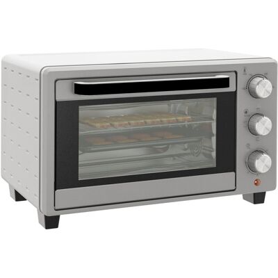 Mini piekarnik HOMCOM 21 l 1400 W 100-230°C 60 min. timer z tacką na okruchy, blachą do pieczenia, rusztem do grilla i okienkiem, mini piekarnik do .. Mini piekarnik HOMCOM 21 l 1400 W 100-230°C 60 min. timer z tacką na okruchy, blachą do pieczenia, rusztem do grilla i okienkiem, mini piekarnik do ..