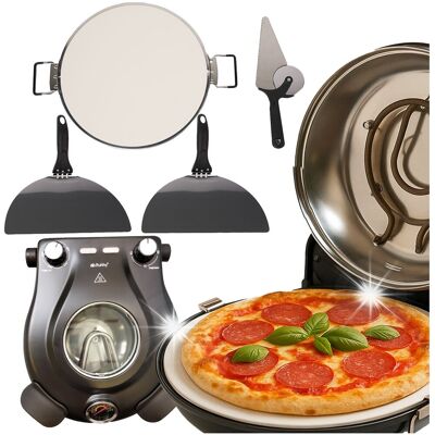 Piec do pizzy Ruhhy elektryczny z kamieniem ceramicznym 1200 W 420 °C + NÓŻ Piec do pizzy Ruhhy elektryczny z kamieniem ceramicznym 1200 W 420 °C + NÓŻ
