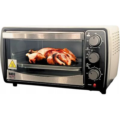 Bass PIEKARNIK ELEKTRYCZNY 15L 1600W CZARNY REG TEMP TI Bass PIEKARNIK ELEKTRYCZNY 15L 1600W CZARNY REG TEMP TI