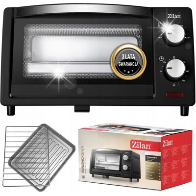 Zilan PIEKARNIK ELEKTRYCZNY MINI CZARNY 10L TIMER 800W Zilan PIEKARNIK ELEKTRYCZNY MINI CZARNY 10L TIMER 800W