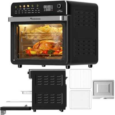 Piekarnik elektryczny TurboTronic z funkcją powietrznej Air Fryer Grill 40-230°c 34L 2100w Czarny Piekarnik elektryczny TurboTronic z funkcją powietrznej Air Fryer Grill 40-230°c 34L 2100w Czarny
