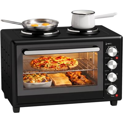 Mini piekarnik 36 l HOMCOM z 2 płytami grzewczymi, elektryczny, 90–230°C Mini piekarnik 36 l HOMCOM z 2 płytami grzewczymi, elektryczny, 90–230°C