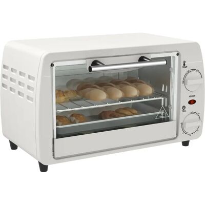 Mini Piekarnik Homcom 10 L 750 W 100-230°c 60 Min. Z Blachą Do Pieczenia, Rusztem Do Grilla I Wyjmowaną Tacą Dolną, Kremowo-Biały Mini Piekarnik Homcom 10 L 750 W 100-230°c 60 Min. Z Blachą Do Pieczenia, Rusztem Do Grilla I Wyjmowaną Tacą Dolną, Kremowo-Biały