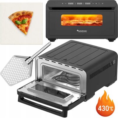 TurboTronic Piec Do Pizzy Piekarnik 430°c Pizza Kamień 33 Cm 2000w Cyfrowy Wyświetlacz TurboTronic Piec Do Pizzy Piekarnik 430°c Pizza Kamień 33 Cm 2000w Cyfrowy Wyświetlacz