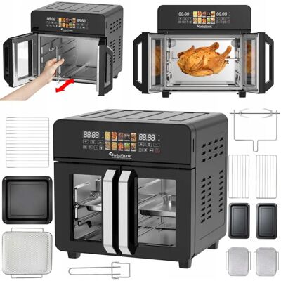 Piekarnik 23l Turbotronic Dehydrator Termoobieg Grill Rożno Do Smażenia Rapid Air 2200w Czarny Piekarnik 23l Turbotronic Dehydrator Termoobieg Grill Rożno Do Smażenia Rapid Air 2200w Czarny