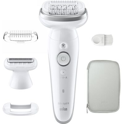 Depilator Braun Silk-Épil 9 Dla Kobiet Nakładka 9-041 Biały/Srebrny Depilator Braun Silk-Épil 9 Dla Kobiet Nakładka 9-041 Biały/Srebrny