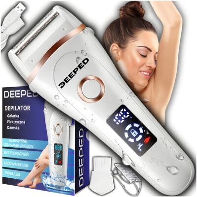 DEEPED GOLARKA DAMSKA depilator trymer maszynka do ciała bikini nóg pach 3w1 USB DEEPED GOLARKA DAMSKA depilator trymer maszynka do ciała bikini nóg pach 3w1 USB