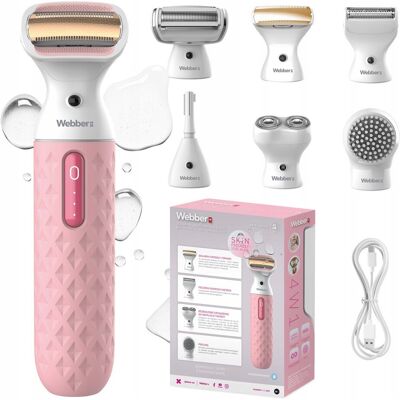 Golarka Damska Webber LG400 Trymer Depilator Wet&Dry; Do Ciała Twarzy 4w1 Golarka Damska Webber LG400 Trymer Depilator Wet&Dry; Do Ciała Twarzy 4w1