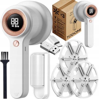 Inny producent GOLARKA DO UBRAŃ SWETRÓW TAPICERKI TODOMI MOCNA MASZYNKA DUŻA USB 2000mAh 4 ostrza Inny producent GOLARKA DO UBRAŃ SWETRÓW TAPICERKI TODOMI MOCNA MASZYNKA DUŻA USB 2000mAh 4 ostrza